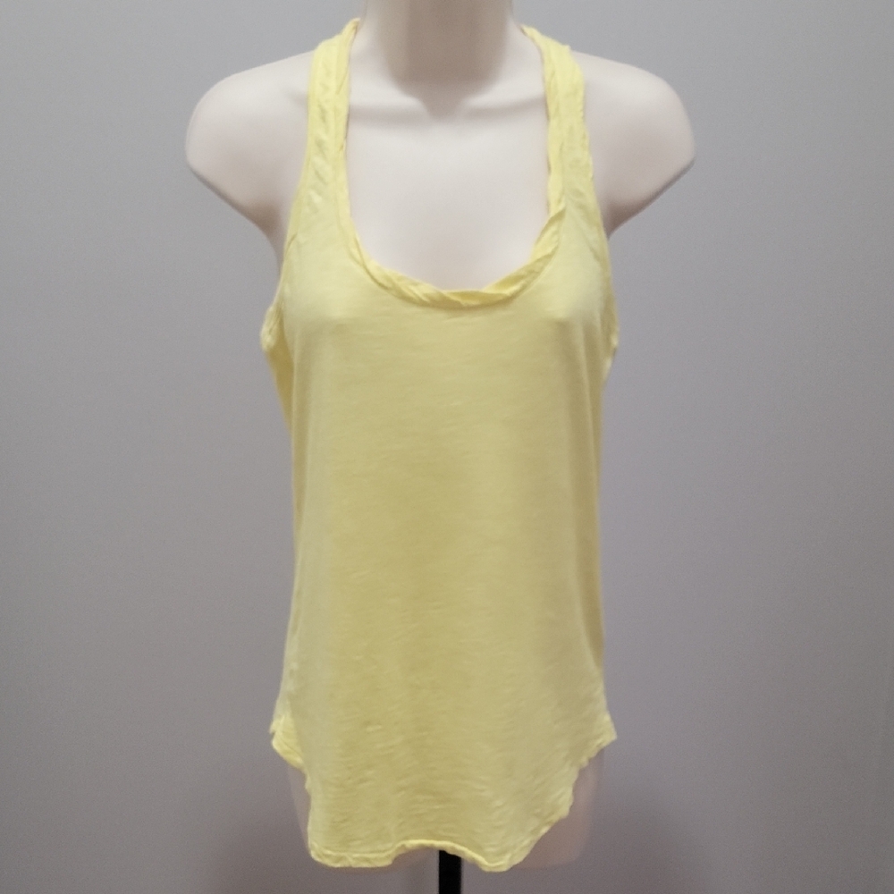Victorias Secret Twisted Hem Yellow Racerback Sleep Tank Sz XS